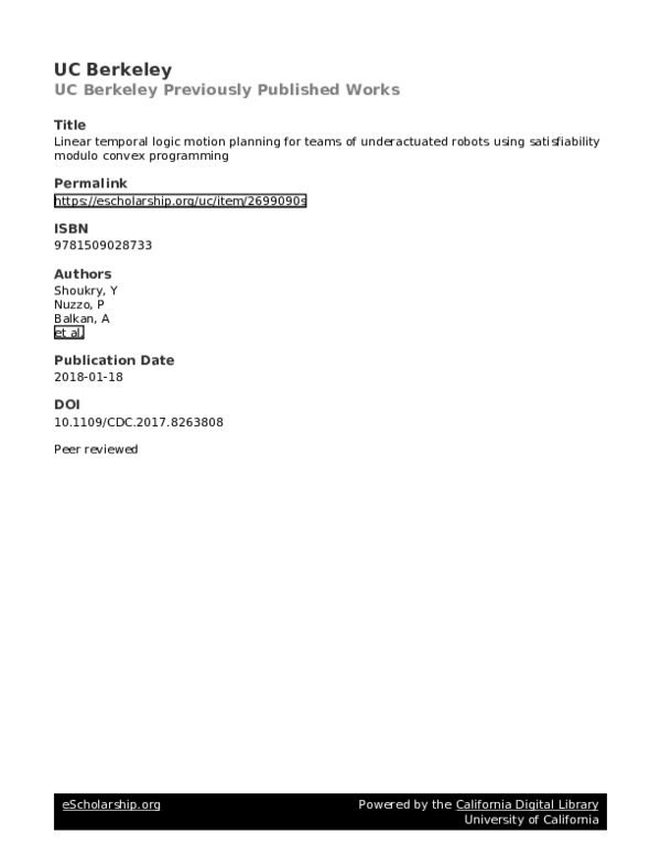 (PDF) Linear temporal logic motion planning for teams of underactuated ...