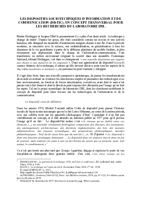 (PDF) Introduction – Les dispositifs sociotechniques d’information et ...