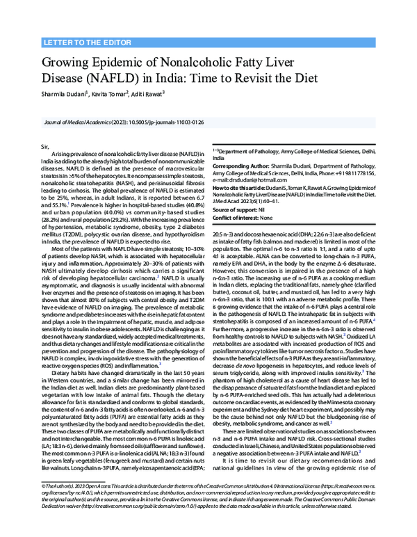 (PDF) Growing Epidemic of Nonalcoholic Fatty Liver Disease (NAFLD) in ...