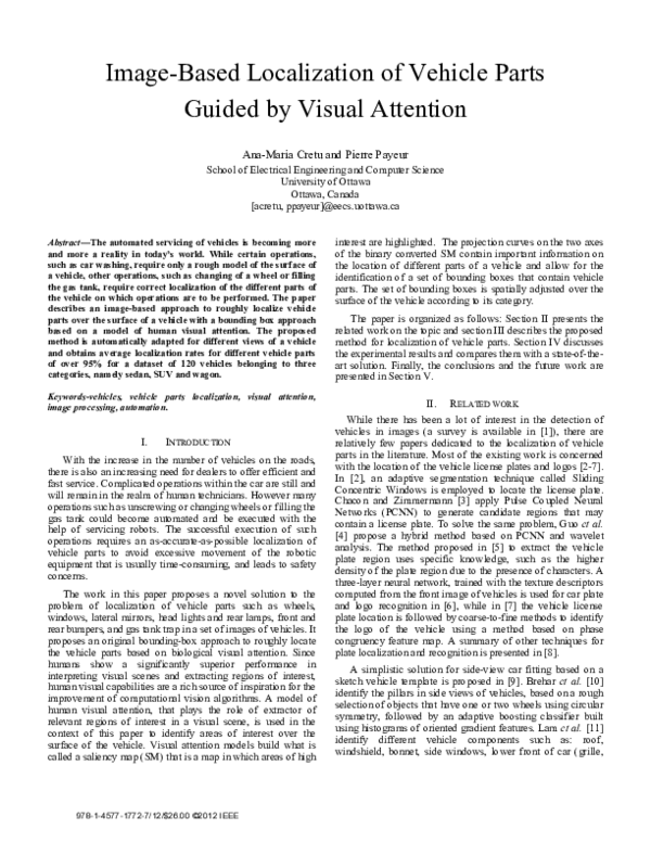 (PDF) Image-based localization of vehicle parts guided by visual attention