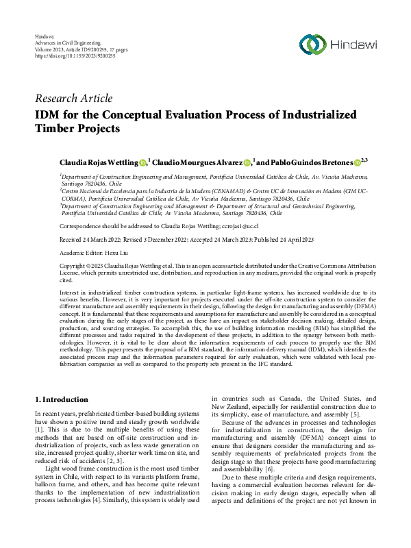 (PDF) IDM for the Conceptual Evaluation Process of Industrialized ...