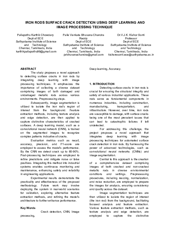 (DOC) IRON RODS SURFACE CRACK DETECTION USING DEEP LEARNING AND IMAGE ...