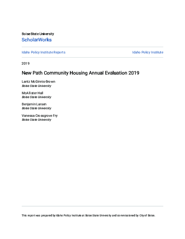 (PDF) New Path Community Housing Annual Evaluation 2019