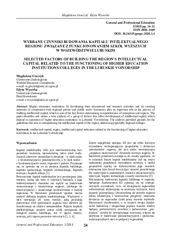 (PDF) Selected factors of building the region’s intellectual capital ...