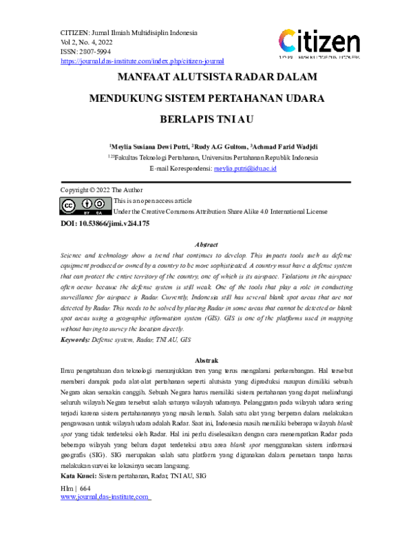 Sistem pengawasan intern dalam pembinaan alutsista