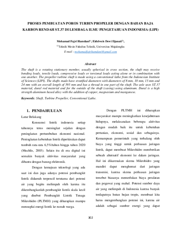 (PDF) Proses Pembuatan Poros Turbin Propeler Dengan Bahan Baja Karbon ...