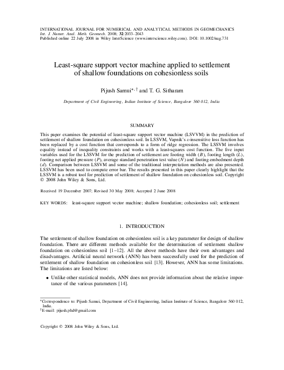 (PDF) Least Square Support Vector Machine Applied to Slope Reliability ...