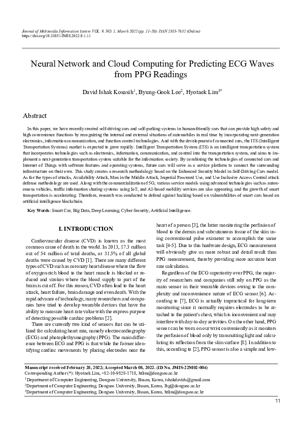 (PDF) Neural Network and Cloud Computing for Predicting ECG Waves from ...