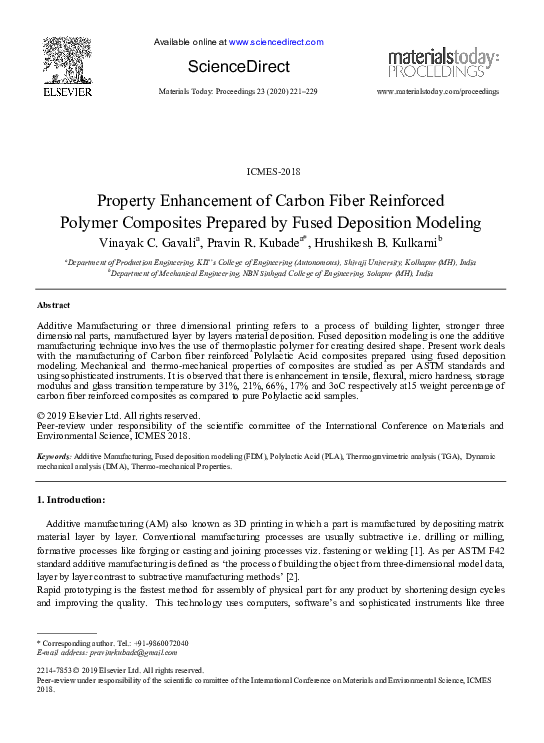 (PDF) Property Enhancement of Carbon Fiber Reinforced Polymer ...