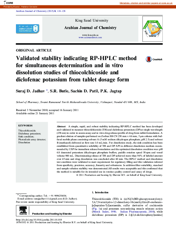 (PDF) Validated stability indicating RP-HPLC method for simultaneous ...