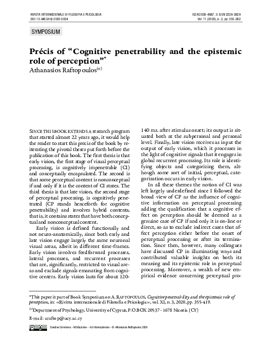 (PDF) Précis of 