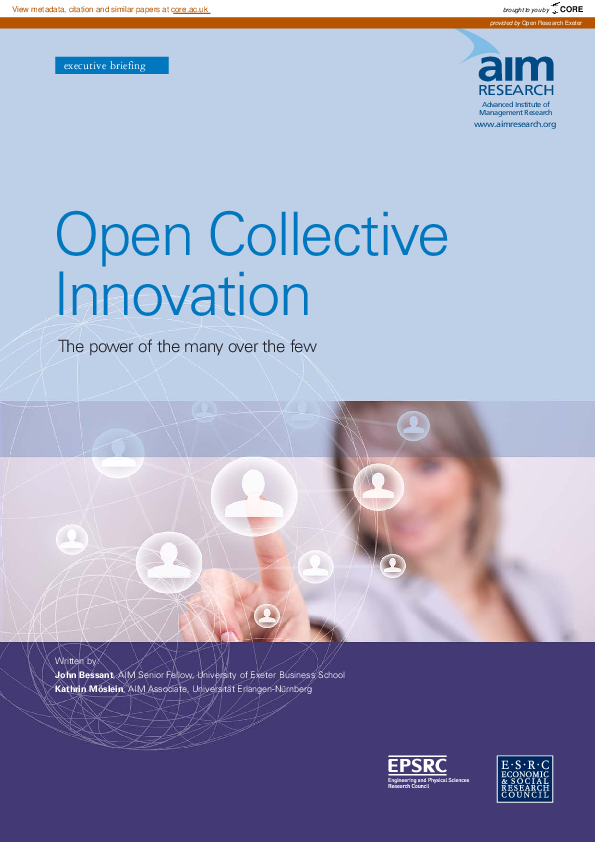 (PDF) Open collective innovation