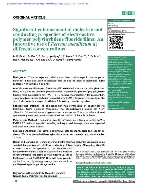 (PDF) Significant enhancement of dielectric and conducting properties ...