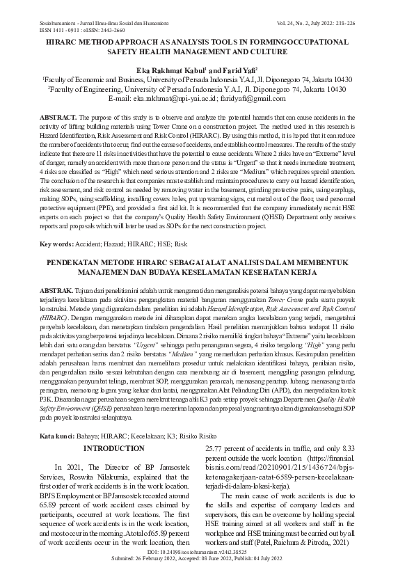 (PDF) Hirarc Method Approach as Analysis Tools in Formingoccupational ...