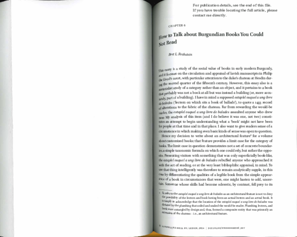 (PDF) Rothstein_Burgundian_Non-Books | Bret Rothstein - Academia.edu