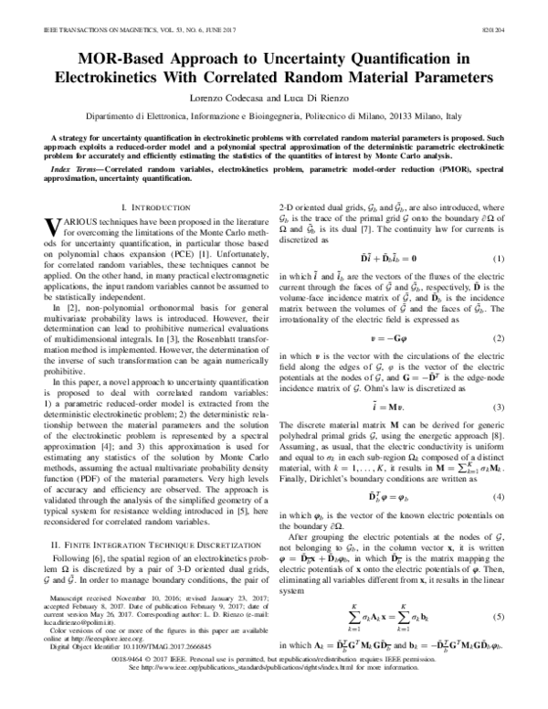 (PDF) MOR-based approach to uncertainty quantification in ...