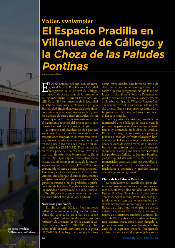 (PDF) El Espacio Pradilla en Villanueva de Gállego y la Choza de las ...