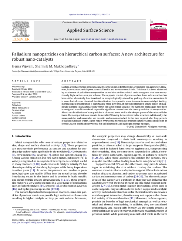 (PDF) Palladium nanoparticles on hierarchical carbon surfaces: A new ...