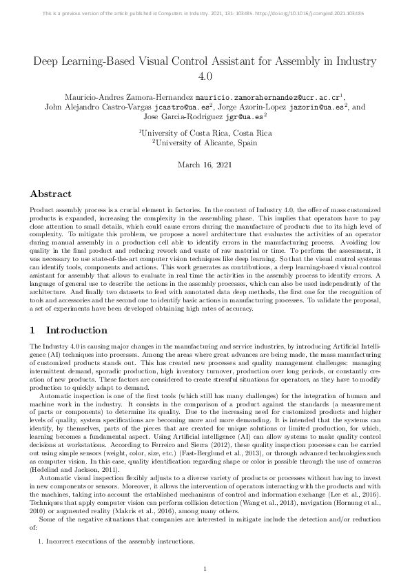 (PDF) Deep learning-based visual control assistant for assembly in ...