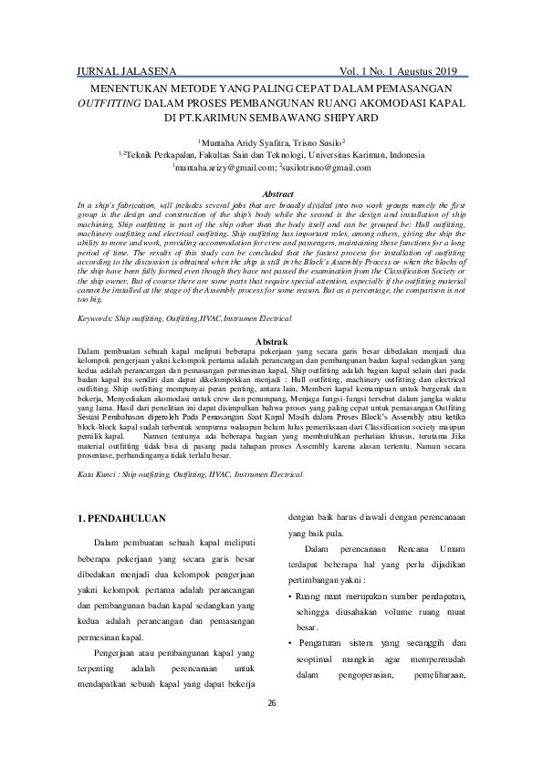 (PDF) Menentukan Metode Yang Paling Cepat Dalam Pemasangan Outfitting