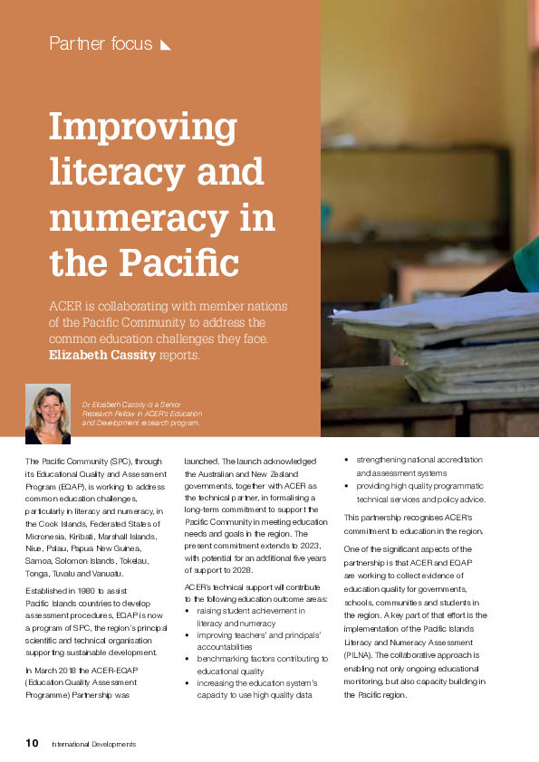 (PDF) Improving literacy and numeracy in the Pacific