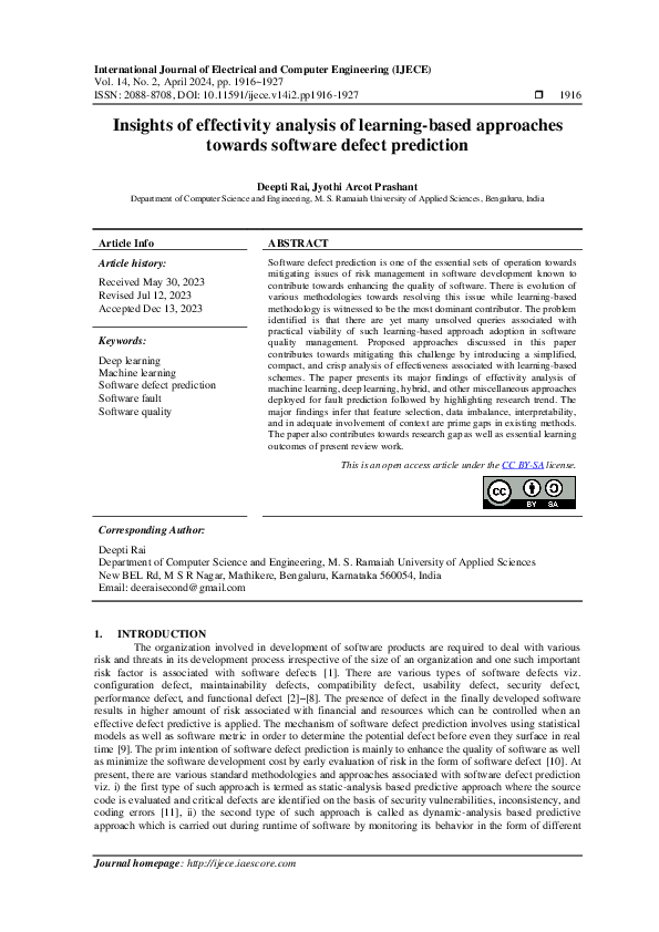 (PDF) Insights of effectivity analysis of learning-based approaches ...