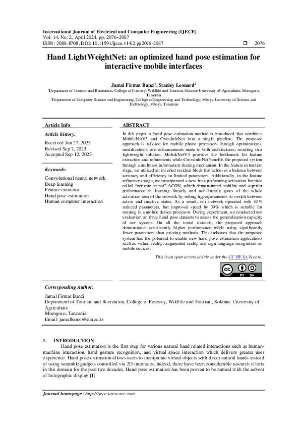 (PDF) Hand LightWeightNet: an optimized hand pose estimation for ...