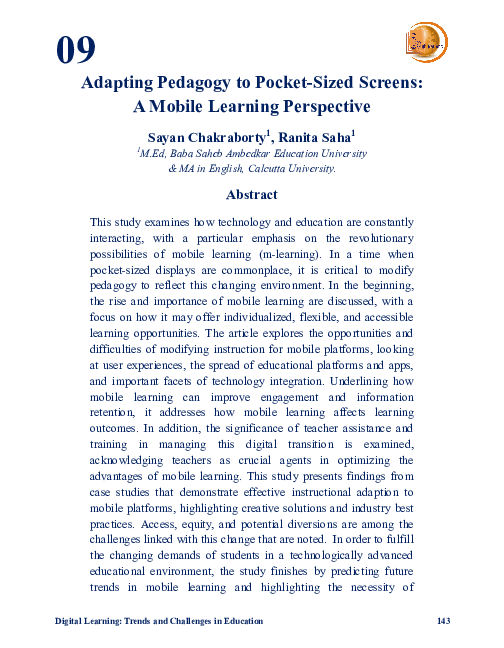 (PDF) Digital Learning: Trends and Challenges in Education 143 Adapting ...