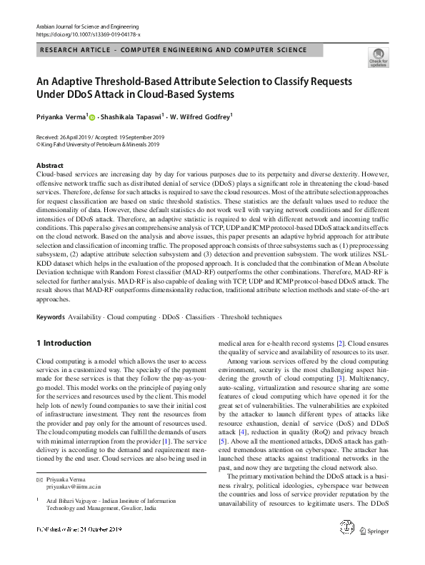 (PDF) An Adaptive Threshold-Based Attribute Selection to Classify ...