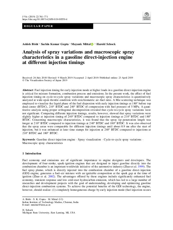 (PDF) Analysis of spray variations and macroscopic spray ...