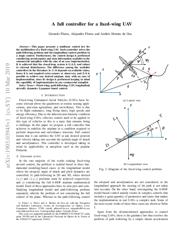 (PDF) A full controller for a fixed-wing UAV
