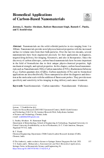 (PDF) Biomedical Applications of Carbon-Based Nanomaterials