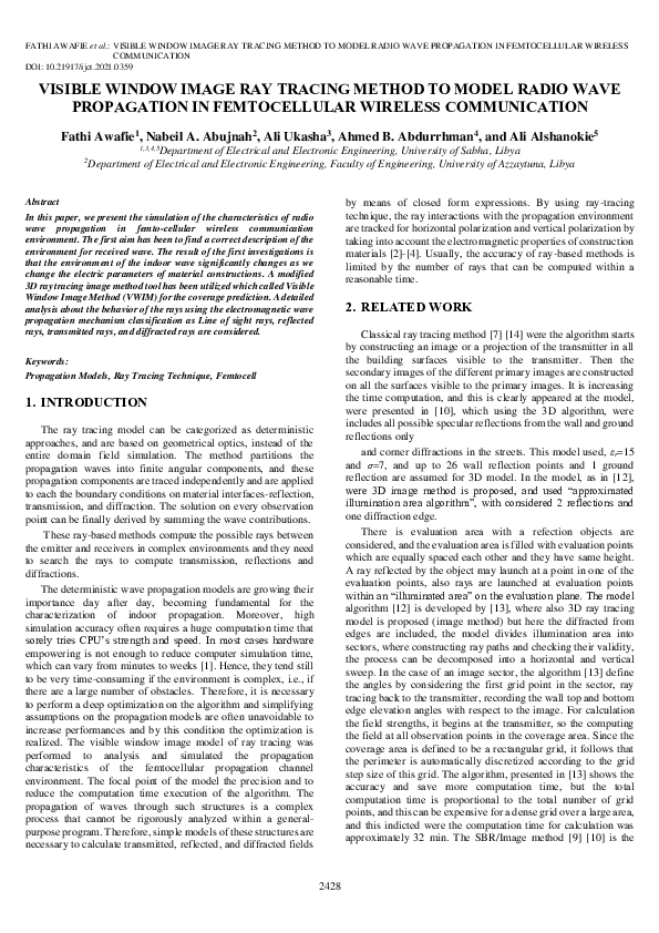 (PDF) Visible Window Image Ray Tracing Method to Model Radio Wave ...