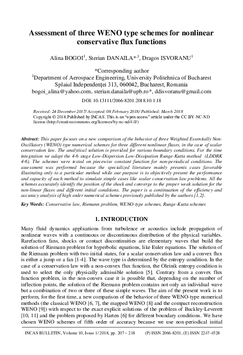 (PDF) Assessment of three WENO type schemes for nonlinear conservative ...