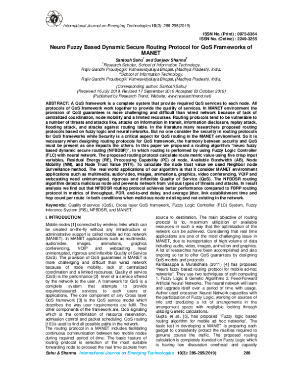 (PDF) Neuro Fuzzy Based Dynamic Secure Routing Protocol for QoS ...