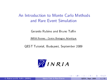 (PDF) An Introduction to Monte Carlo Methods and Rare Event Simulation