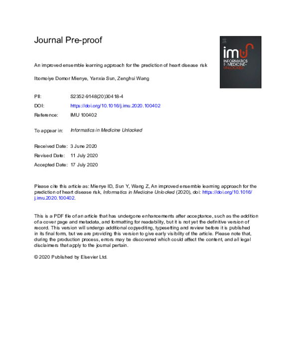 (PDF) An improved ensemble learning approach for the prediction of ...