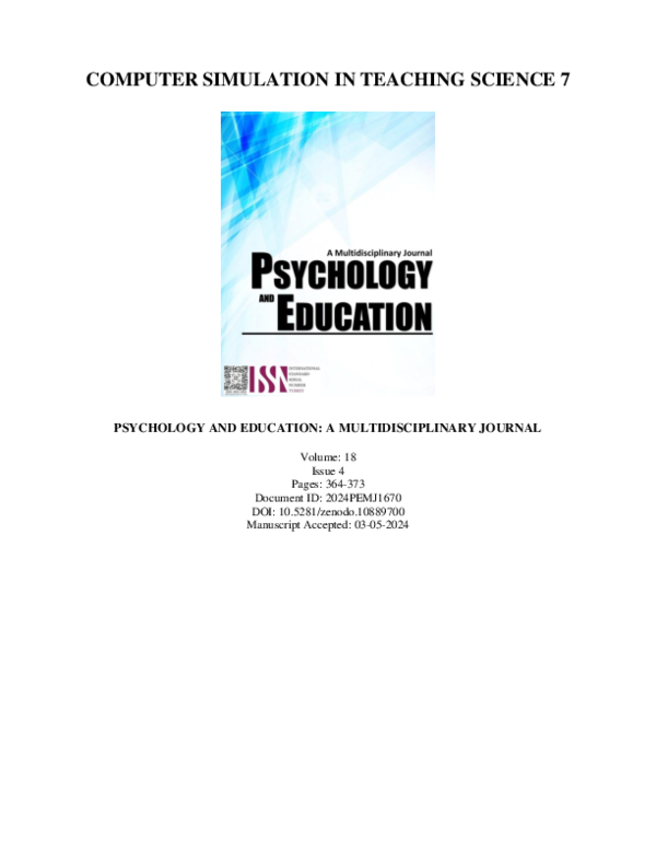 (PDF) Computer Simulation in Teaching Science 7