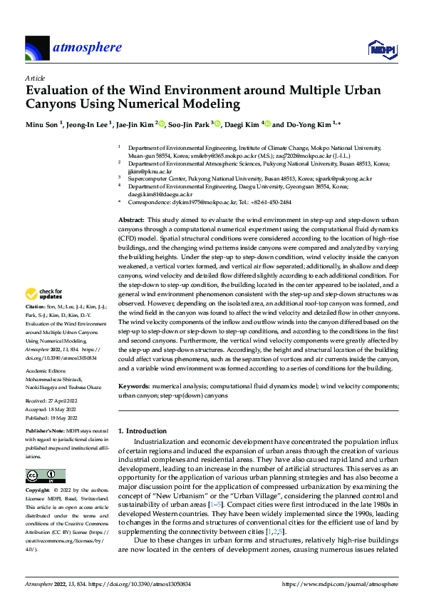 (PDF) Evaluation of the Wind Environment around Multiple Urban Canyons ...