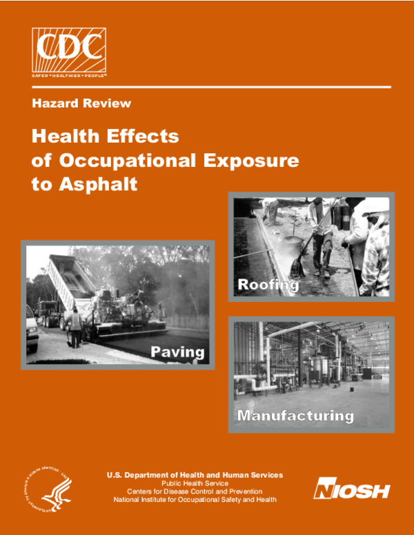 (PDF) Hazard review: health effects of occupational exposure to asphalt