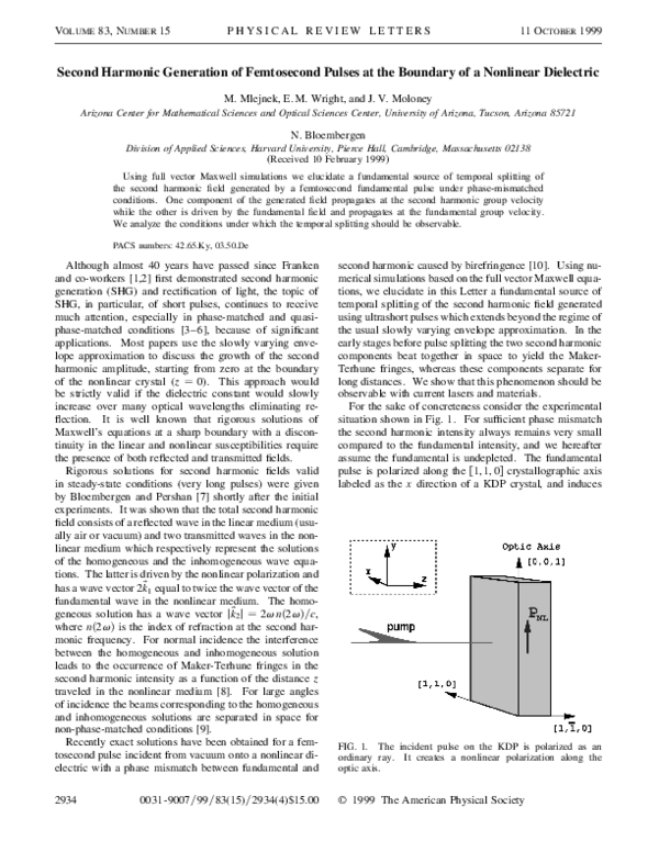 (PDF) Second harmonic generation of femtosecond pulses using ZnO ...