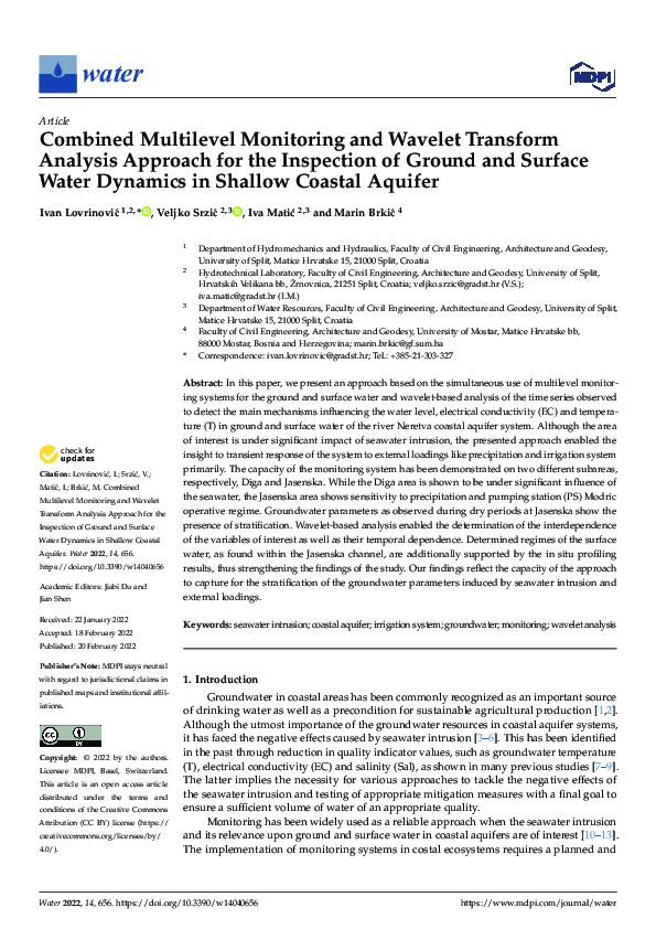 (PDF) Combined Multilevel Monitoring and Wavelet Transform Analysis ...