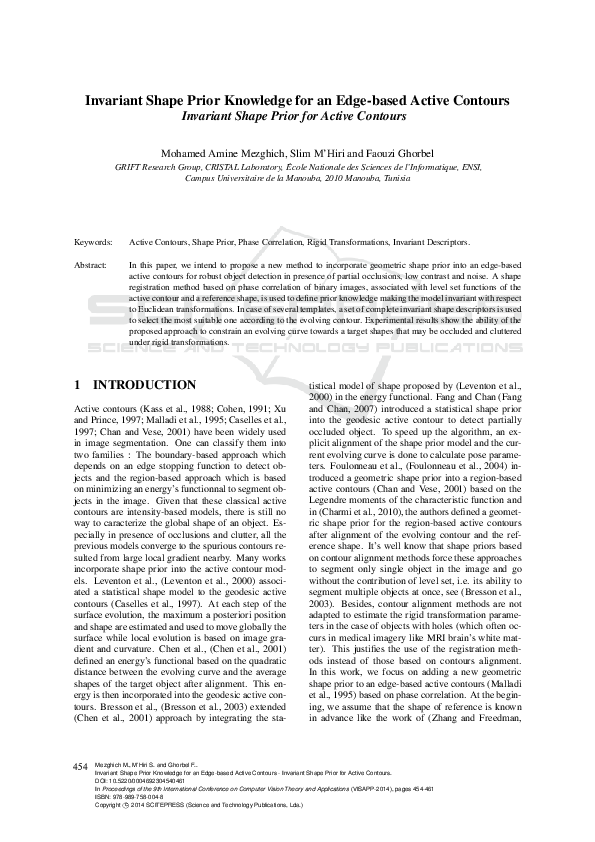 (PDF) Invariant shape prior knowledge for an edge-based active contours ...