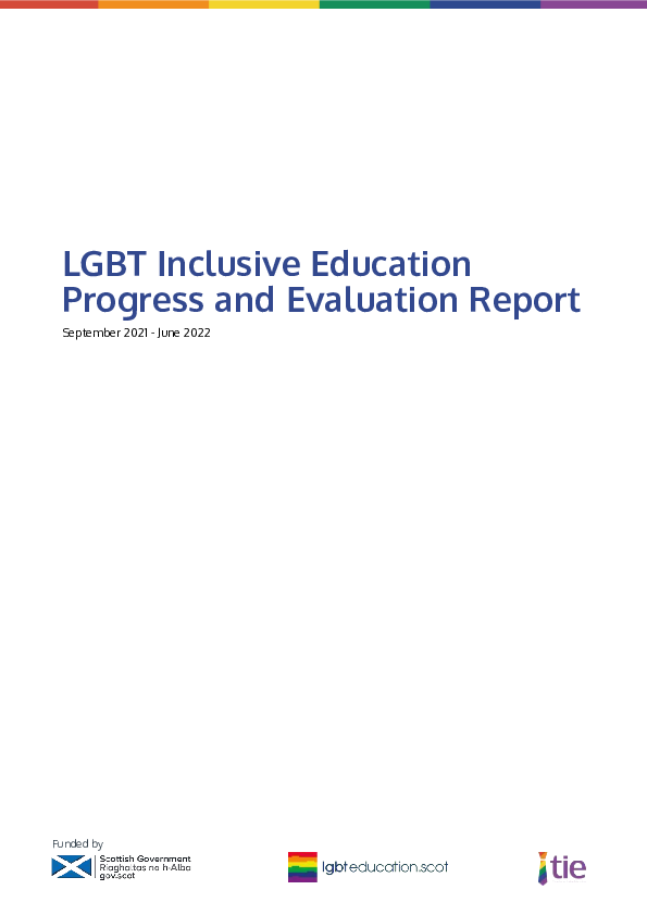 (PDF) LGBT Inclusive Education: Progress and Evaluation Report (Scotland)