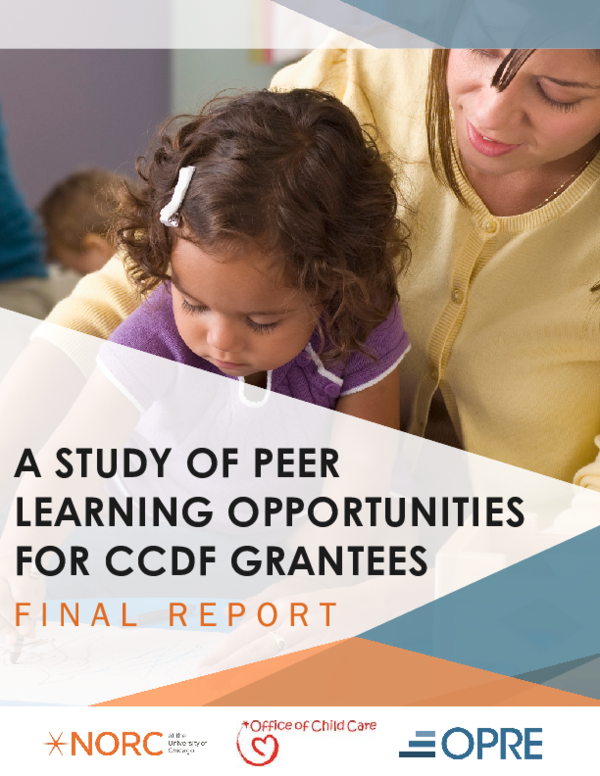 (PDF) A Study of Peer Learning Opportunities for CCDF Grantees: Final ...