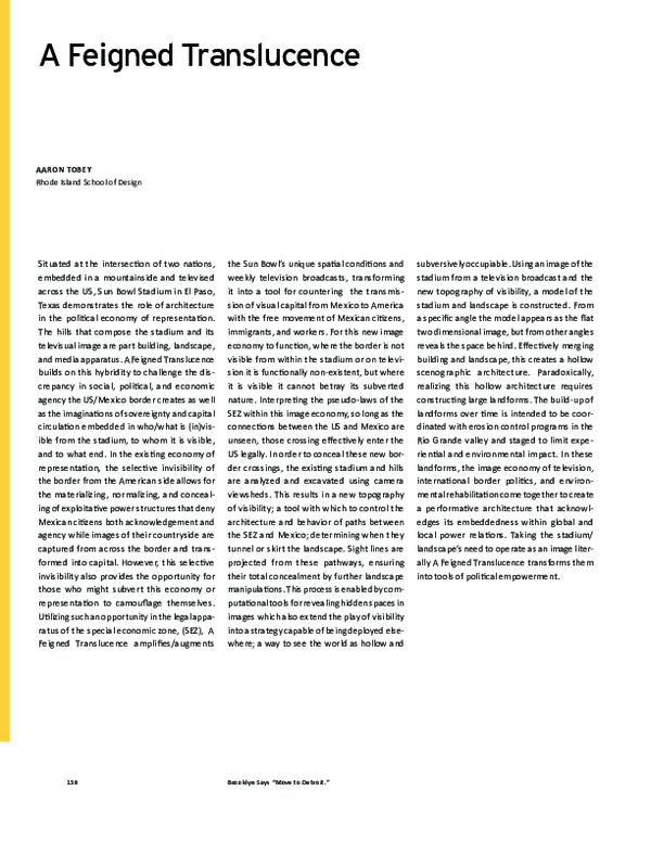 (PDF) A Feigned Translucence