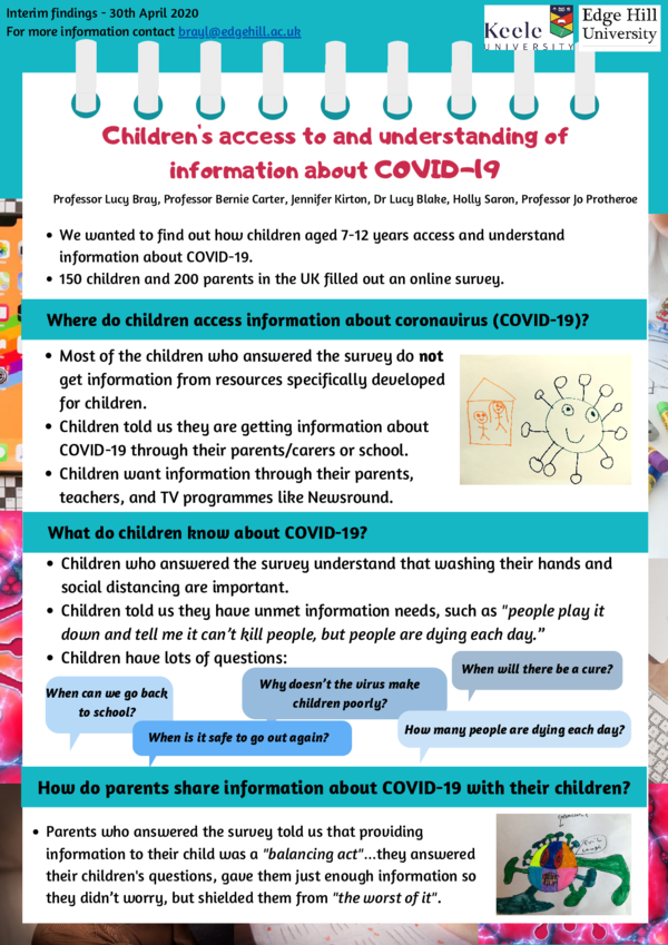 (PDF) Children's information about COVID-19 - Interim findings poster