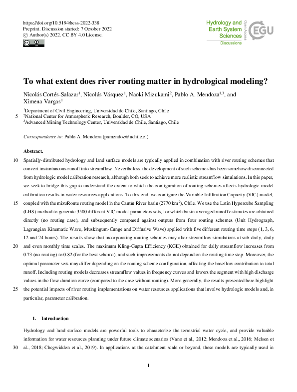 (PDF) To what extent does river routing matter in hydrological modeling?