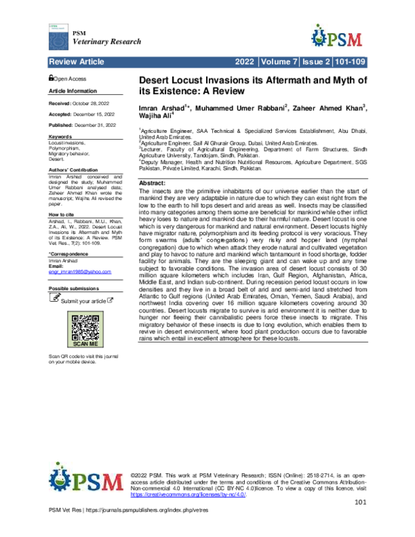 (PDF) Desert Locust Invasions its Aftermath and Myth of its Existence ...