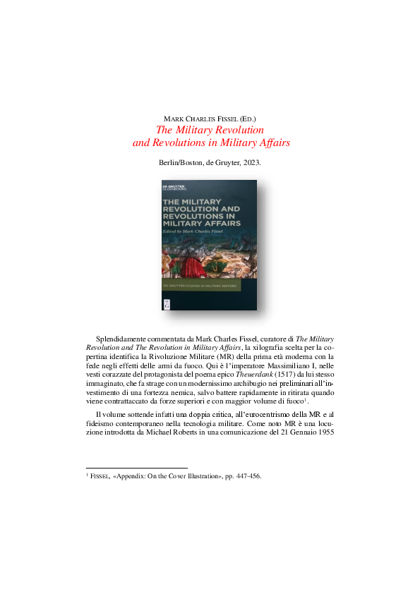 (PDF) Recensione Mark Fissel (Ed.), The Military Revolution and ...